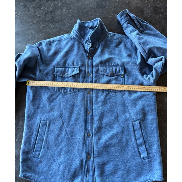 Marmot Insulated Snap Front Work Shirt Jacket Blue Mens Large Warm Thick Outdoor - Picture 14 of 16